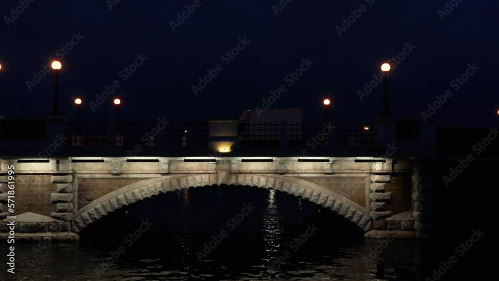 Taranto, Ponte di porta napoli ( ponte di pietra o Sant'Egidio da Taranto ) di notte, Puglia, Italy Taranto, Ponte di porta napoli ( ponte di pietra o Sant'Egidio da Taranto ) di notte, Puglia, Italy