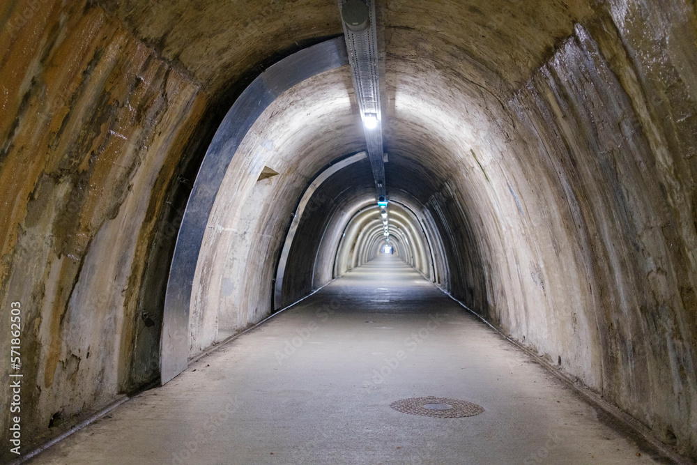 Abandoned tunnel, 2 world war, architecture, minimalism
