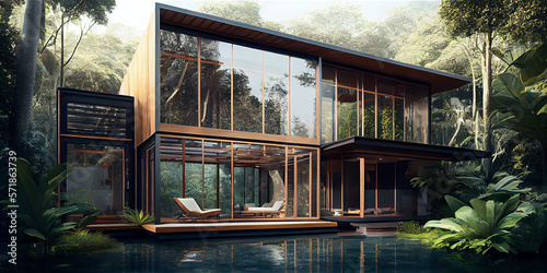Sustainable modern wood and...