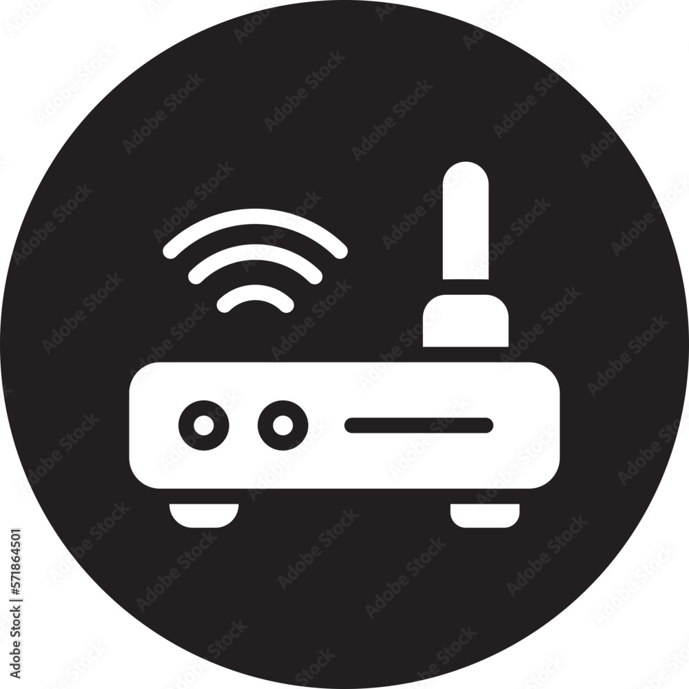 wifi router glyph icon