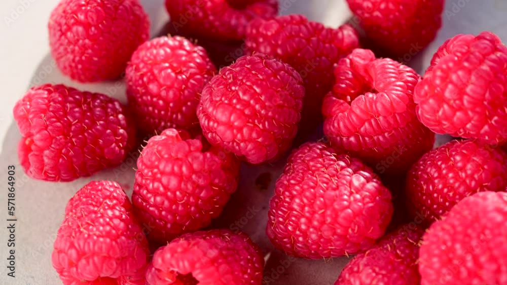 Macro raspberry, fresh red berry closeup. Soft focus Macro raspberry, fresh red berry closeup. Soft focus