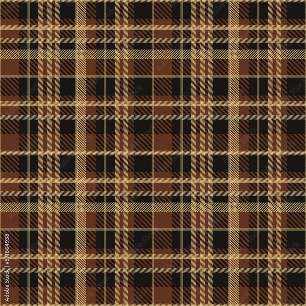 Tartan seamless pattern, brown and black can be used in fashion decoration design. Bedding, curtains, tablecloths Tartan seamless pattern, brown and black can be used in fashion decoration design. Bedding, curtains, tablecloths