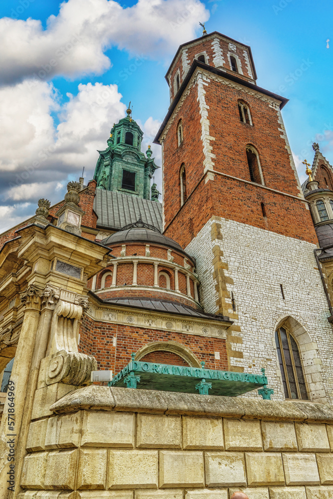 Cathedral of St Stanislaw and St Vaclav in Krakow Poland.
