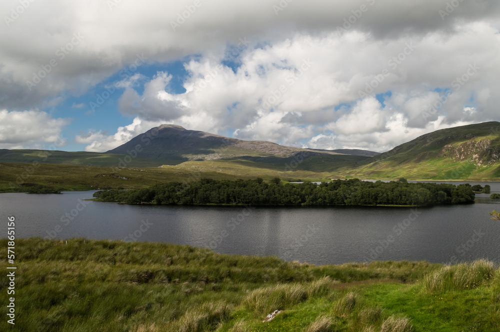 Landscape of the Assynt region, Scottish Highlands, UK