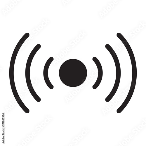 motion sensor glyph icon