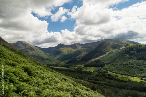 Hiking trail of the Ben Nevis  highest mountain in Scotland