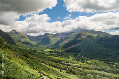 Hiking trail of the Ben Nevis, highest mountain in Scotland