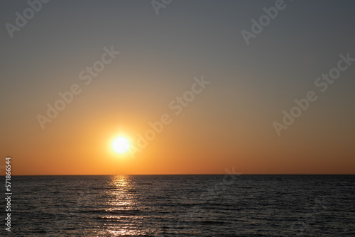 sea sunset bright sun nature calm beach holiday