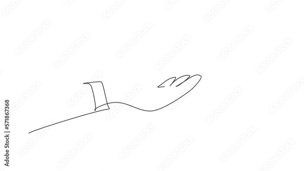 Hand holding gesture. Animated self drawing of continuous line hand gesture icon. Full length one line animation doodle for world campaign concept. Isolated illustration minimalist on white background Hand holding gesture. Animated self drawing of continuous line hand gesture icon. Full length one line animation doodle for world campaign concept. Isolated illustration minimalist on white background
