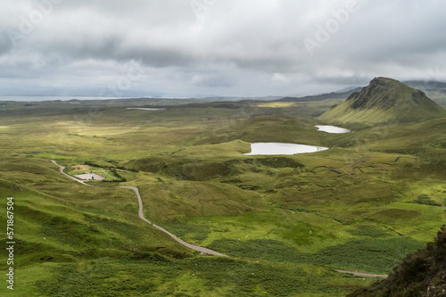 Amazing landscape of the Isle of Skye, Scottish Highlands, UK photo