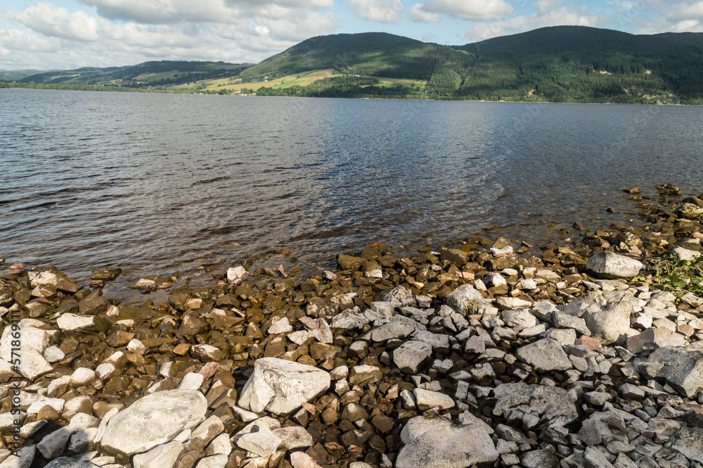 Landscape of Loch Ness, Lake in Scotland