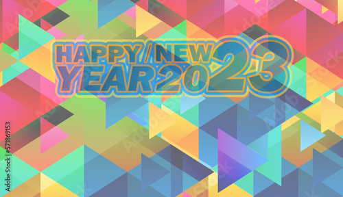 idea and concept think Creativity modern 2023 Happy New Year posters set. Design templates with logo 2023 for celebration and season decoration. minimalistic trendy 