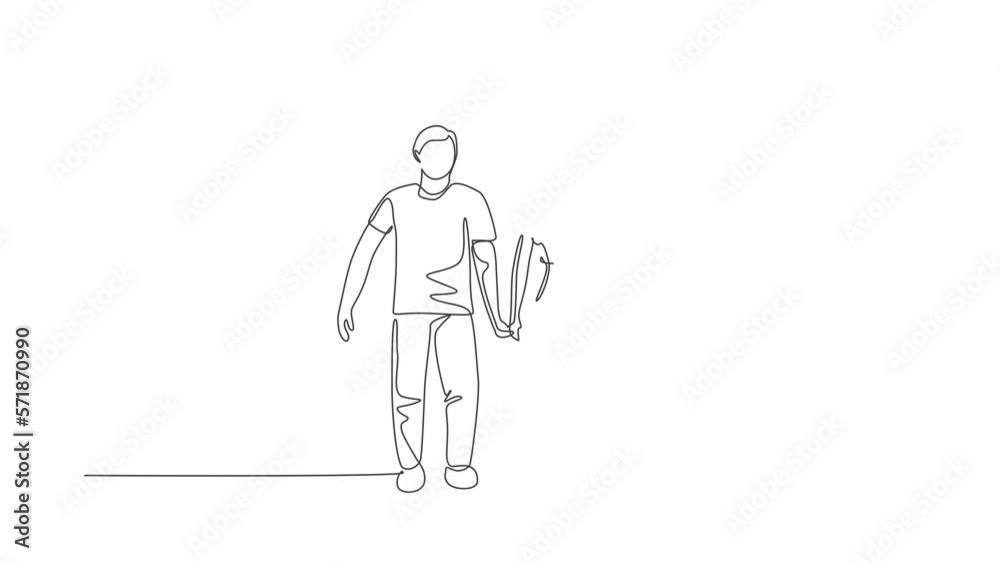 Animation of one line drawing of young couple wife and husband walking together while holding hand at park. Happy family parenting concept. Continuous line self draw animated. Full length motion. Animation of one line drawing of young couple wife and husband walking together while holding hand at park. Happy family parenting concept. Continuous line self draw animated. Full length motion.