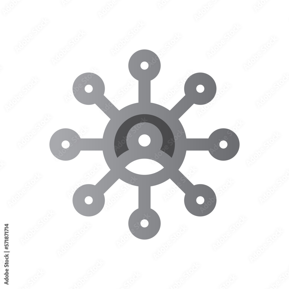 social network two tone gradient icon social network two tone gradient icon