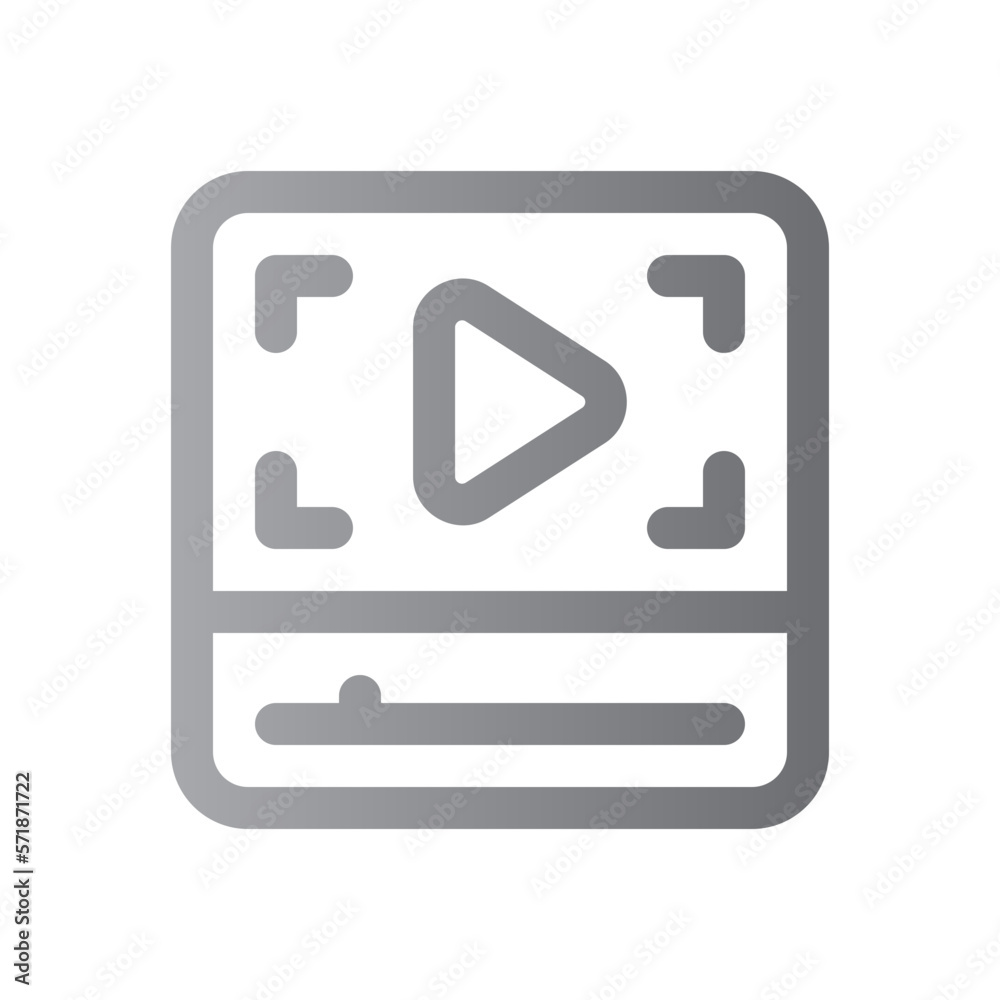 video player two tone gradient icon video player two tone gradient icon