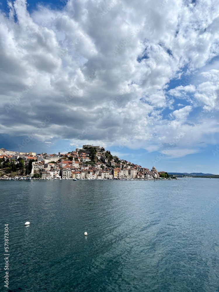 Old Croatian town at the island, view to the island town