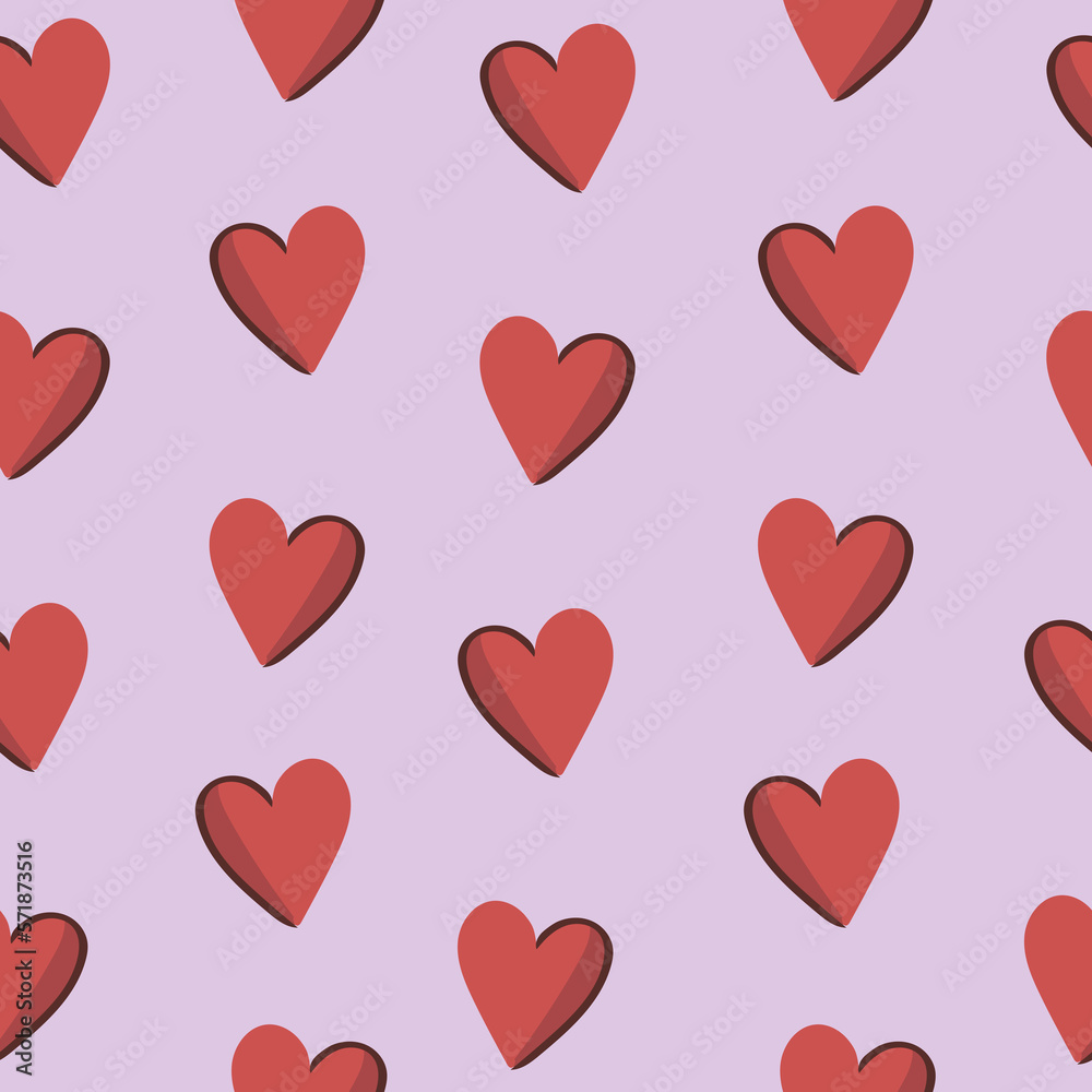 St. Valentine's day seamless pattern. Wrapping paper pattern with hearts.