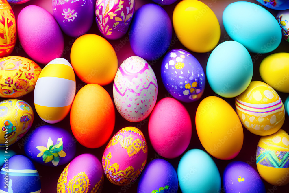 easter eggs abstract background