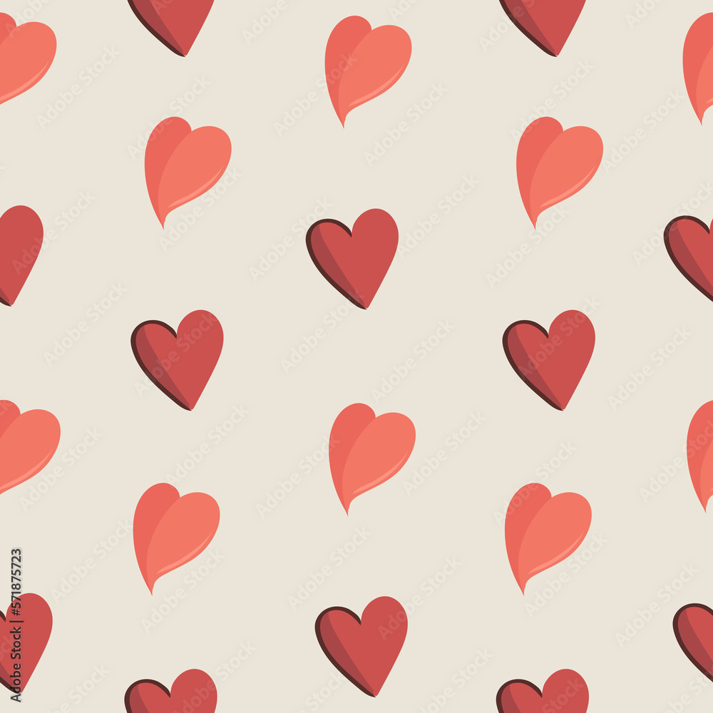 St. Valentine's day seamless pattern. Wrapping paper pattern with hearts.