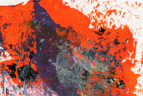 Hand drawn abstract multicolored acrylic texture. Colourful background.