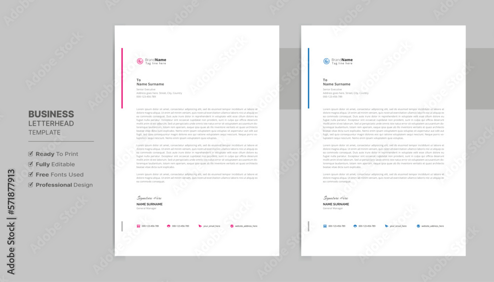 Creative letterhead format template, business style letterhead design template. Company letterhead template designs. Letterhead, flyer template. Creative letterhead format template, business style letterhead design template. Company letterhead template designs. Letterhead, flyer template.