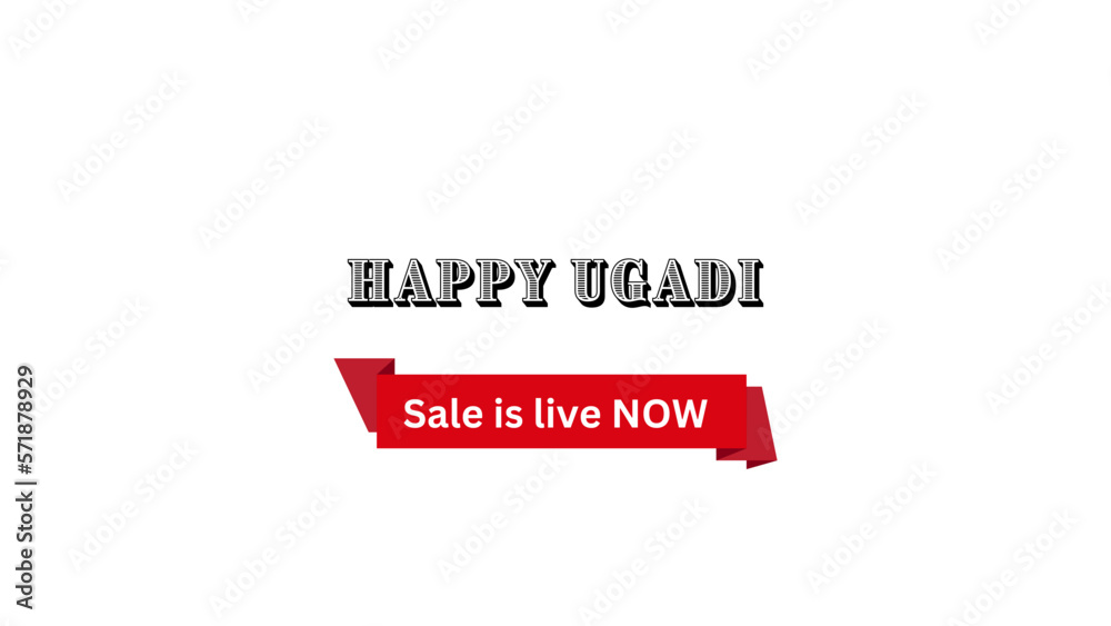 Happy Ugadi Wish with Sale is live now banner