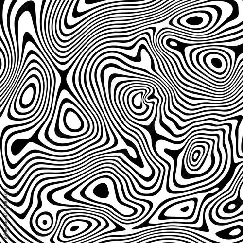 Smooth line effect. Abstract liquid wavy background. Grunge texture. Op art  optical illusion.