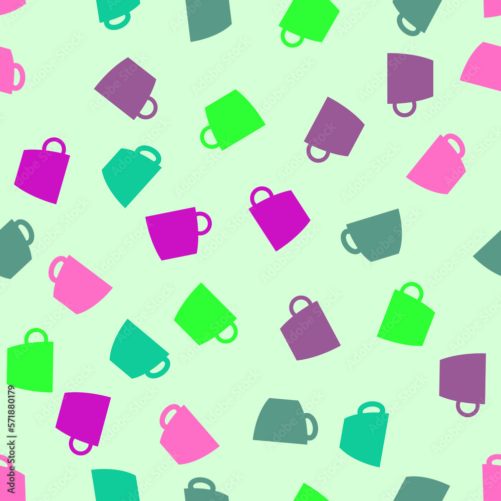 simple vector illustration pattern of cups simple vector illustration pattern of cups