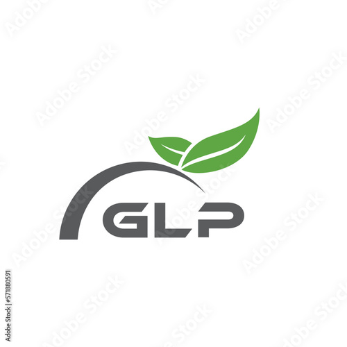 GLP letter nature logo design on white background. GLP creative initials letter leaf logo concept. GLP letter design.