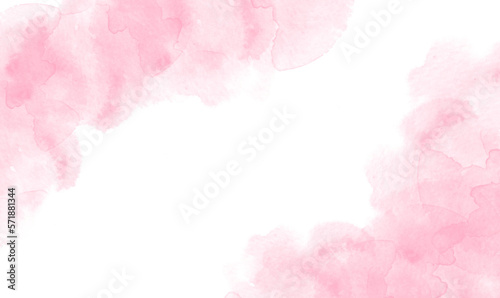 Fototapeta Naklejka Na Ścianę i Meble -  Abstract Pink Watercolor Or Alcohol Ink Art With White Background, Pastel Marble Drawing Effect. Llustration Design Template For Wedding Invitation,Decoration, Banner, Background