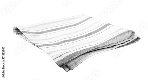 Linen napkin front view isolated on white