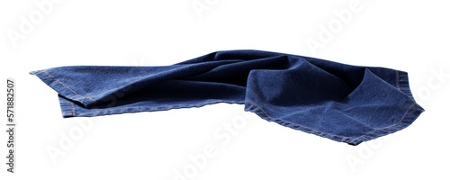 Linen napkin front view isolated on white