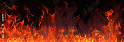 Fire flames background. Fire wallpaper on black background