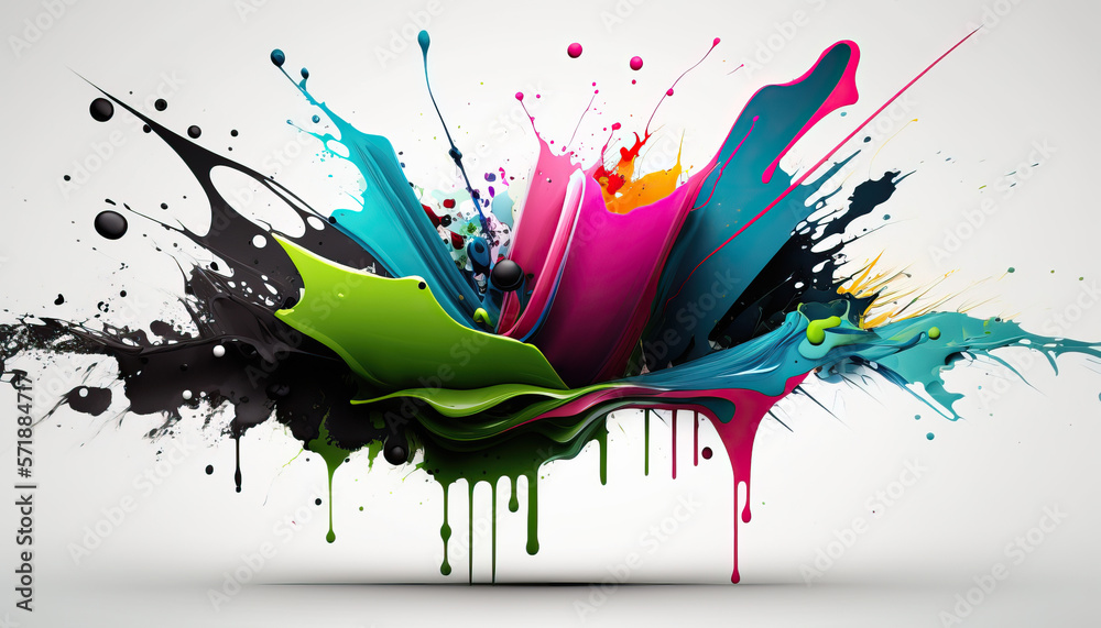 Obraz premium colorful paint splashes