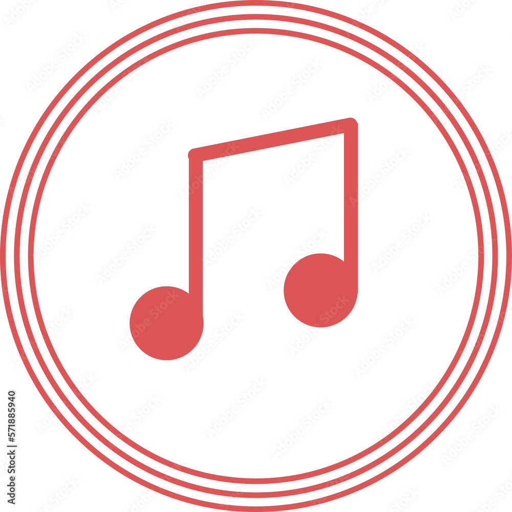 There is a music symbol in the center of the red circular pattern. There is a music symbol in the center of the red circular pattern.
