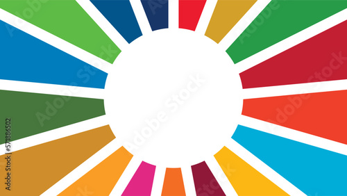 SDG color background. Sustainable Development Goals. Vector illustration