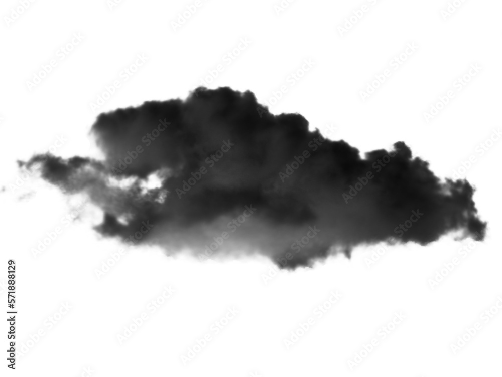 Cloud, fog, or smoke isolated on transparent background. Royalty high-quality free stock PNG image of white cloudiness, clouds, mist or smog overlays on transparent backgrounds for design