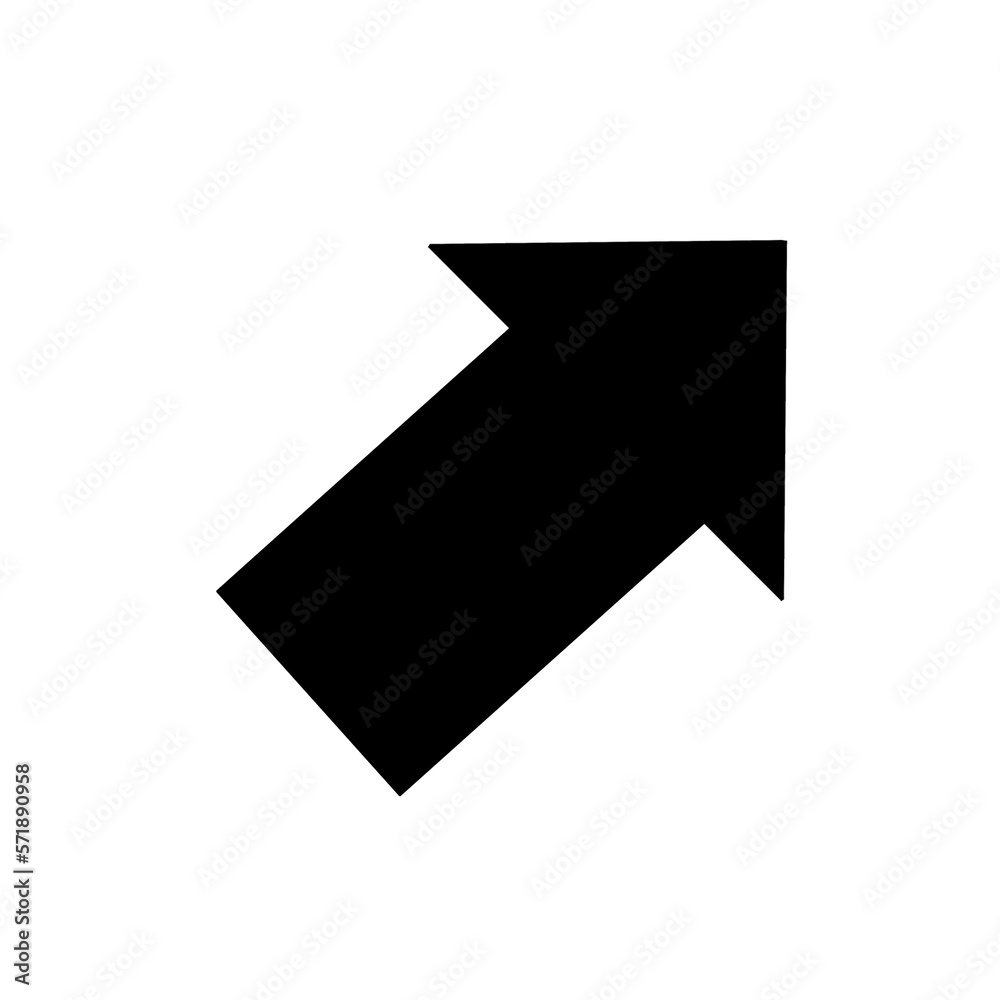 Black arrow icon isolated on white background Black arrow icon isolated on white background