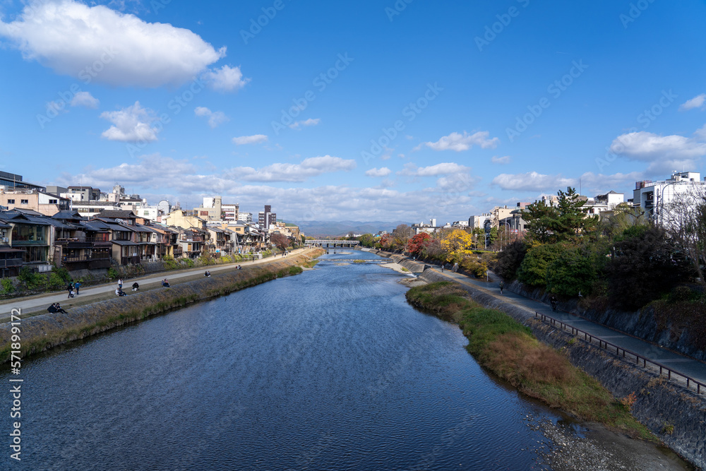 京都府　鴨川風景