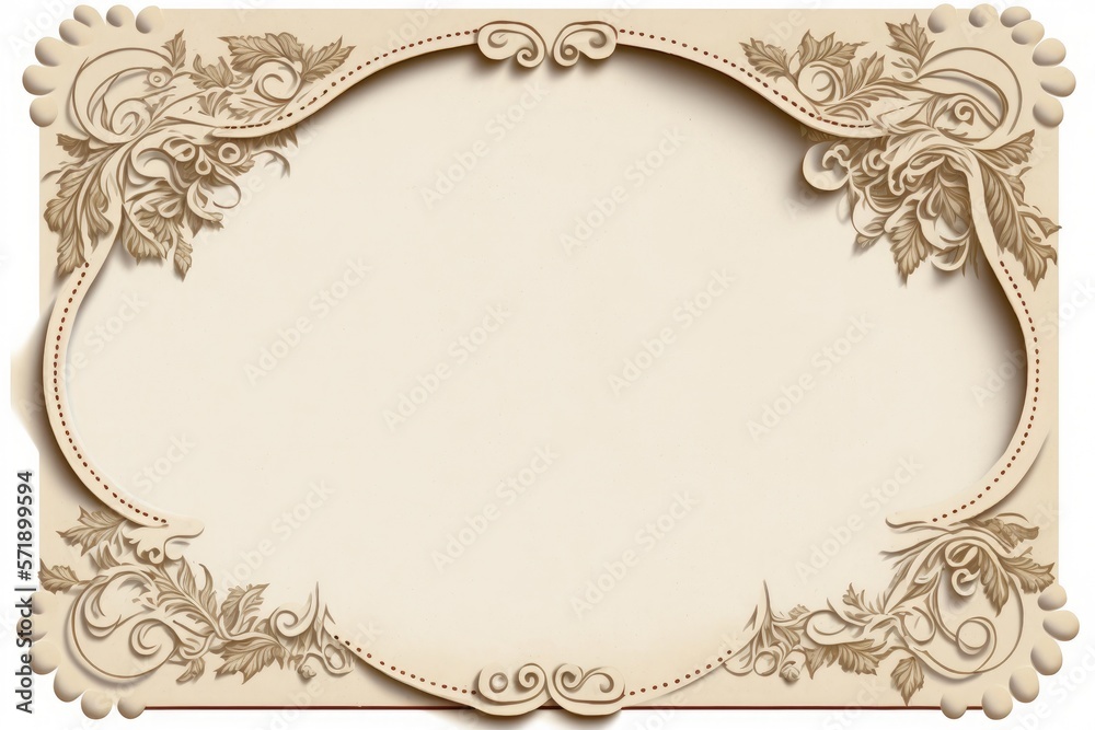 Antique photo frame for photos with patterns around the edges ...