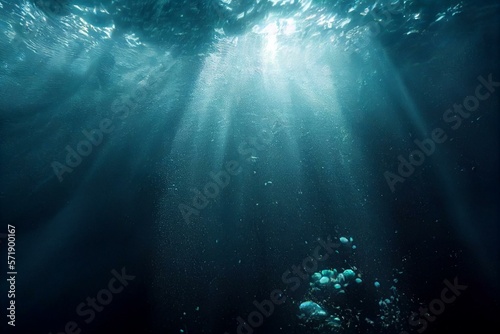 Fototapete Artistic Underwater photo of waves