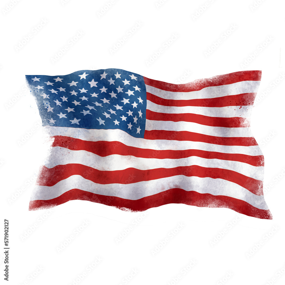 Obraz premium american flag waving 