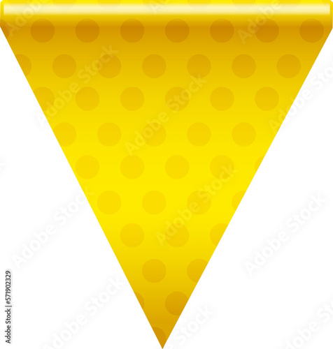 Party flags yellow polka dot print holiday flags. photo