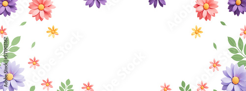 Wallpaper Mural Spring concept floral banner cutout Torontodigital.ca