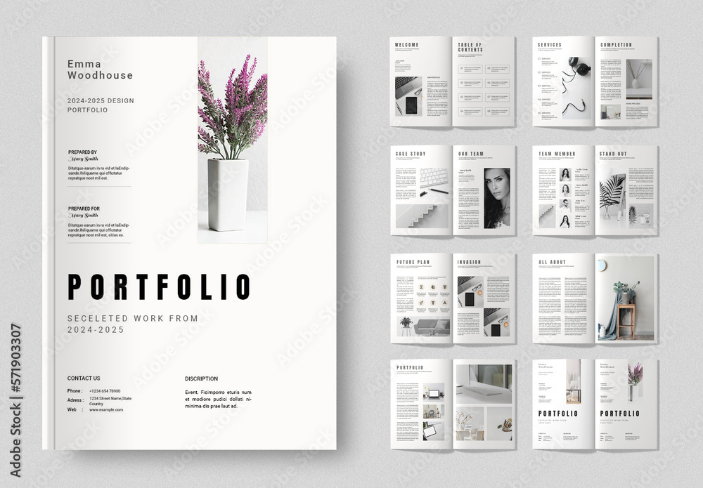 Portfolio Magazine Stock Template | Adobe Stock