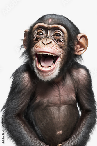 Happy Chimpanzee. generative AI © Kurosch