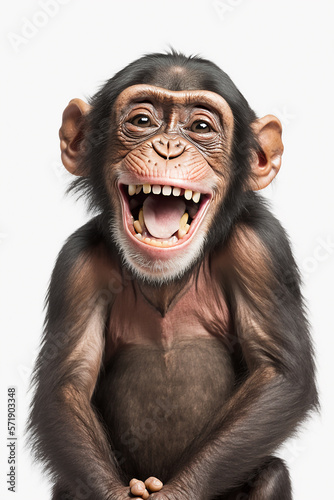 Happy Chimpanzee. generative AI
