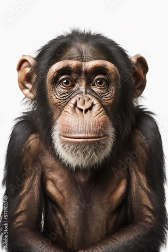 Thoughtful Chimpanzee. generative AI © Kurosch