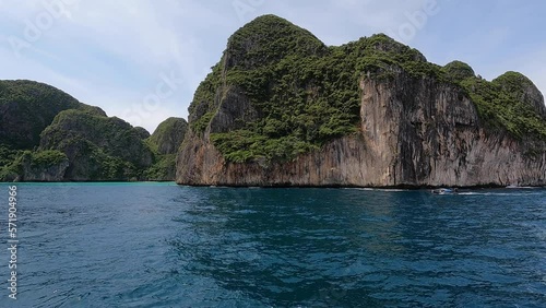 Outside view of Maya Bay Beach in Thailand. 