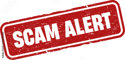 Fototapeta Scam alert grunge rubber stamp